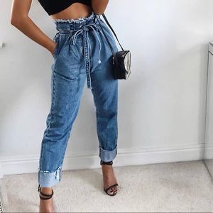 Lucy Denim High Waist Paperbag Jeans